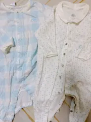 プチバトー / Tartine et Chocolat 6m 12m ボディスーツ 2枚 状態良好