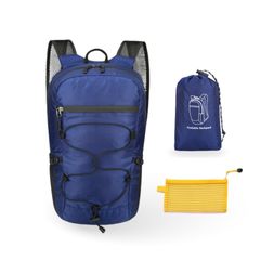 [ＯＷＮ ＣＯＬＯＲＳ] Japan 折りたたみ リュック 軽量180g 撥水 コンパクト収納 ポーチ付き／旅行 通勤 通学 アウトドア 男女兼用 (ネプチューンネイビー) [ネプチューンネイビー]
