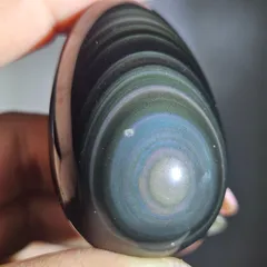 レインボーオブシディアン✨卵✨カービング✨