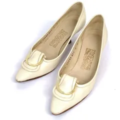 Salvatore Ferragamo 21cm フェラガモ パンプス 4D ガンチーニ レザー 小さいサイズ レディース靴