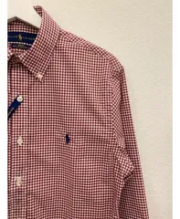 POLO RALPH LAUREN(ポロラルフローレン) ユニセックス スリムフィット コットン ストレッチ ギンガム CHECKシャツ S