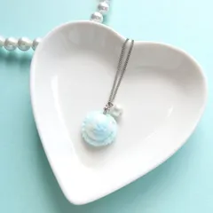 アイスクリームとコットンパールのネックレス＊空色クリームソーダ