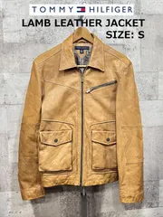 TOMMY HILFIGER ラムレザージャケット 羊革 メンズ トミーヒルフィガー レザージャケット キャメル
