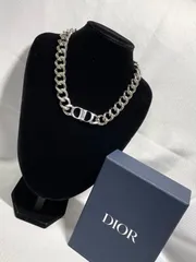 Dior ディオール CD ロゴ アイコン チェーンリンク ネックレス シルバー 箱あり 当日発送可