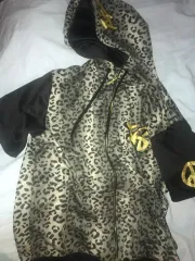 y2k 半袖レオパードWHOジップアップパンクロックシークヴィンテージギャル服