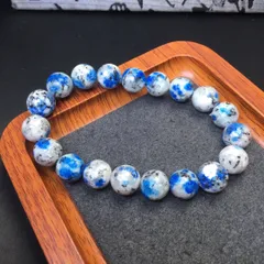 k2ブレスレット　天然石k2  アズライト　パワーストーン　浄化　k2