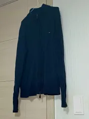 トミーヒルフィガー ニット ジップアップ ネイビー 紺