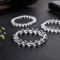 クリスタルブレスレット10mm1本 水晶ブレスレット クリスタル 水晶パワーストーン アクセサリー 浄化