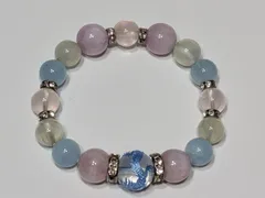 パワーストーン　ブレスレット　青龍　アクアマリン他　15cm　No.328