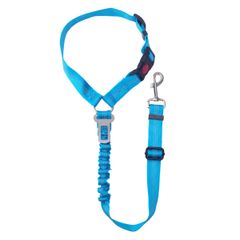 RYUBOF 犬 シートベルト 車用 リード 長さ調整可 伸縮性 バックル付き ドライブ用 ペットシートベルト 飛び出し防止 大型犬 中型犬 小型犬 猫対応 ヘッドレスト装着 丈夫 洗える 安全リード 360度回転フック 簡単装着 (ライトブ [ライトブルー]