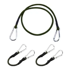 RYUBOF シェード 取り付け金具 セット 強力 フック ゴムバンド 荷台用 固定ベルト 荷締めベルト 伸縮性ロープ サンシェード オーニング ベランダ 日除け 屋外 キャンプ 防風 設営 アウトドア 多用途 耐荷重20kg (４個, [４個] [90ｃｍ]