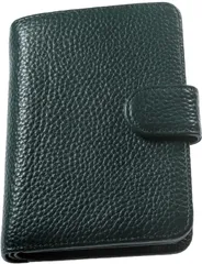 [BLUE SINCERE] 一流の革職人が紡ぎだす 二つ折り財布 本革 レディース RFID スキミング防止 大容量 カード15枚収納 ミドルサイズ ミニ財布 コンパクト 小銭入れあり / HW3 (ディープグリーン)