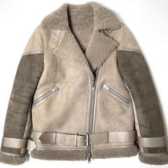 ALLSAINTS ベージュ スエード レザージャケット - メルカリ