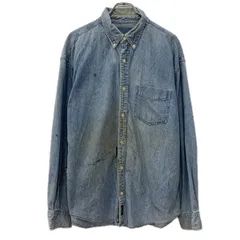 OLD NAVY 長袖 デニムシャツ オールドネイビー ライトブルー ボタン 胸ポケット 長袖シャツ ボタンダウン 無地シャツ 春物 a712-6708のサムネイル