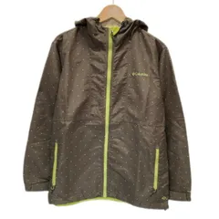 Columbia　ナイロンジャンパー　マウンテンパーカー　アウター　フード　フルジップ　総柄　水玉　ドット　ワンポイント　ブランドロゴ　刺しゅう　オーバーサイズ　アウトドア　古着