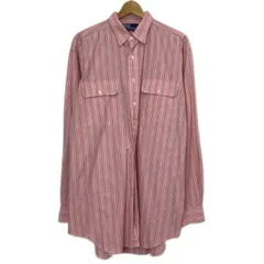 POLO by RALPH LAUREN　ストライプシャツ　90s vintage　90年代　長袖　シャツ　トップス　レギュラーカラー　胸ポケット　オーバーサイズ　古着