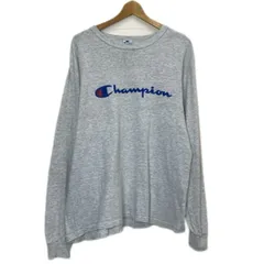 Champion　ロンT　90s vintage　90年代　青タグ　長袖　カットソー　トップス　クルーネック　ブランドロゴ　プリント　USA製　アメカジ　古着