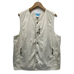 Columbia　ベスト　レイヤード　Vネック　フルボタン　スナップボタン　無地　ワンポイント　ブランドロゴ　刺しゅう　オーバーサイズ　アウトドア　古着