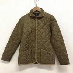 LAVENHAM イングランド製 チンストラップ付き 丸襟 キルティングジャケット オーカー 36 M