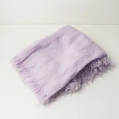 アソースメレ ASAUCE MELER 染色加工 リネン 大判ストール ラベンダーパープル┃麻素材 ショール 日本製【2400014614886】