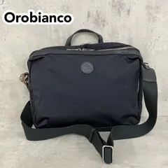 Orobianco オロビアンコ ビジネスバッグ ブリーフケース 2way ショルダー 斜め掛け A4収納可 PC収納 リモンタナイロン レザー 本革 ブラック イタリア製 ロゴ 刻印 リボン付 大容量 多機能 トートバッグ ★ ■■