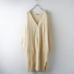 サマンサモスモス Samansa Mos2 SM2 リネンロングカーディガン F‖アイボリー 羽織り 前開き ざっくり 【2400014746365】