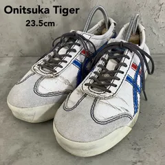 Onitsuka Tiger オニツカタイガー メキシコ66 スニーカー 23.5cm 1183A971 ホワイト ブルー レッド トリコロール レザー 本革 MEXICO 66 希少カラー レディース ★ ■■
