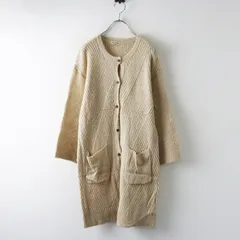 サマンサモスモス Samansa Mos2 SM2 ウール混 ニットロングカーディガン F‖ベージュ トップス 羽織り 前開き【2400014746433】