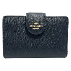 COACH(コーチ) 2つ折り財布 - 6390 ダークネイビー レザー