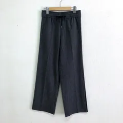 styling/ ケイシラハタ センタープレス サイドラインパンツ ストレート イージーパンツ チェック柄 ブラック サイズ1 S-M相当