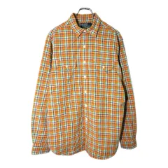 Polo by Ralph Lauren ポロ ラルフローレン 長袖シャツ チェック オレンジ(メンズ L)中古 古着 V9206