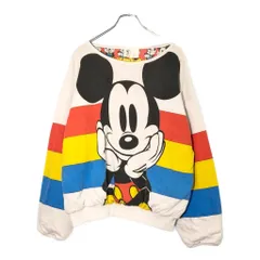 90年代 Disney ディズニー ミッキーマウス リバーシブル スウェット マルチカラー(メンズ ONE SIZE)中古 古着 V9211