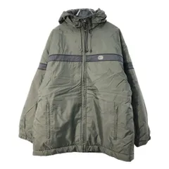 00年代 NIKE ナイキ リバーシブル フーデッド 中綿 ナイロンジャケット グレー(メンズ M)中古 古着 X1309