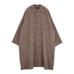 慈雨 09222122 サイズ40 スタンドカラー ウール コート ブラウン