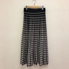 タグ付 ジャーナルスタンダードレリューム 22AW Torrazzo Donna リバーシブルジャガードスカート 千鳥柄 ニットフレアスカート ウォッシャブル ウエストゴム モノトーン
