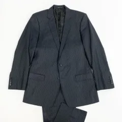 52l24 DOLCE＆GABBANA ドルチェアンドガッバーナ スーツセットアップ テーラードジャケット スラックス ストライプ 裏地総柄 イタリア製 50サイズ ブラック メンズo07t