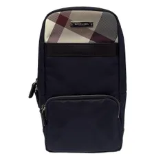 ブラックレーベルクレストブリッジ ワンショルダーバッグ美品  - ネイビー×アイボリー×マルチ チェック柄 レザー