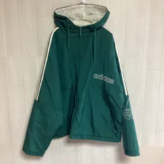 90s adidas 中綿ナイロンジャケット　ビッグロゴ　トレフォイル　Lサイズ