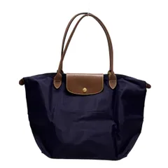 LONGCHAMP(ロンシャン) ショルダーバッグ ル・プリアージュオリジナル パープル×ダークブラウン 折りたたみ レザー