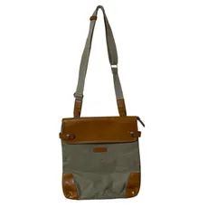 ZM1675 REGAL リーガル ショルダーバッグ キャンバス レザー ベージュ/グレー