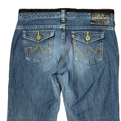 EDWIN 503 JERSEYS ER003L ルーズ テーパード ジャージーズ インディゴ レディースL エドウィン