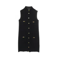 ヴェルサーチ VERSACE ワンピース メデューサ ブラック ウール ワンピース レディース Used Aのサムネイル