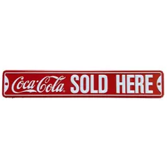 エンボス メタル マグネット COKE SOLD HERE STREET【コカコーラ】