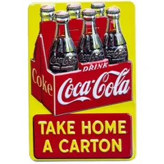エンボス メタル マグネット COKE TAKE HOME CTN【コカコーラ】