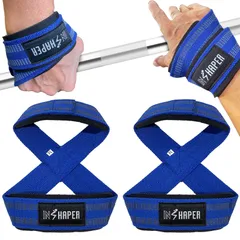 INSHAPER リストストラップ 逆三角形になる背中 簡単装着 手首保護パッド付 広背筋 筋トレ デッドリフト チニング (S, ブラック) [ブラック] [S]