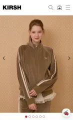 KIRSH キルシー ツアーベルベット レイ スジャケット＋パンツ カーキ セット (単品 可能)