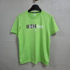 90 レディース THE NORTH FACE ザノースフェイス 半袖Tシャツ グリーン レギュラーフィット 状態 最高