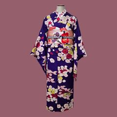 MarMu マーム 袷ナイトガーデン着物訪問着 Night Gardenネイビー