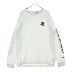 CHAMPION (チャンピオン) ×UNDEFEATED アームロゴ クルーネック長袖Tシャツカットソー ホワイト C8-V405