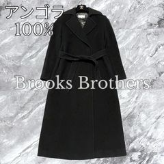美品 40 カシミヤ ブルックスブラザーズ ロング ステンカラーコート 比翼 Brooks Brothers ブルックスブラザーズ ステンカラーコート ロング